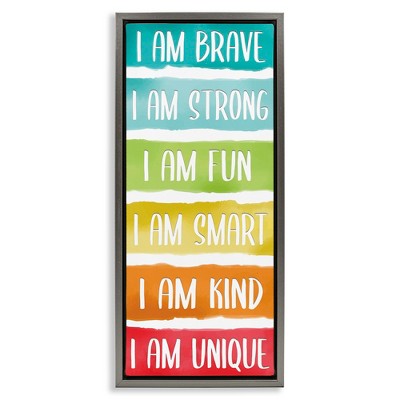 Stupell Industries Fun Inspirational Rainbow Phrases, 11" x 25"