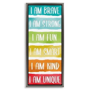 Stupell Industries Fun Inspirational Rainbow Phrases, 11" x 25" - 1 of 4