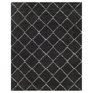 Anthracite/Beige Abstract Loomed Area Rug - (9