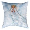 Christmas Angel 18 Inch Climaweave Polyester Pillow by Manual Woodworkers and Weavers - 2 of 3