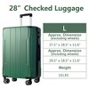 YONWAY 28" Checked-Large Hardshell Luggage, Lightweight Hardside Expandable Travel Laggage with TSA Lock and Spinner Wheel - 3 of 4
