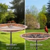 Good Directions 33" Fired Copper Bird Bath with Garden Pole - Orange - 2 of 4