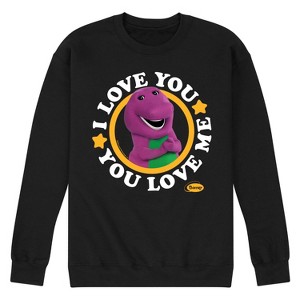 Men's - Mattel - Barney I Love You You Love Me Graphic Fleece Sweatshirt - 1 of 4
