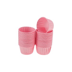 Unique Bargains Curled Rim Disposable Baking Cups Greaseproof Paper 2.56" x 1.57" 50Pcs - 1 of 4