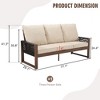 YARDSIGHT Durable Wooden Patio Sofa with Soft, Removable Cushions for Outdoor Living - 3 of 4
