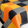Slickblue 3PC Quilt Set, Hand-Stitched Patch Design, Full/Queen, Reversible, 100% TC Fabric, Multiple Color Options - 2 of 4