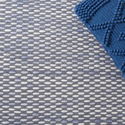 Marbella Gray and Beige Flat Woven Wool Area Rug