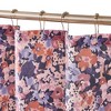 Alicia Camo Floral Shower Curtain Purple Single 72x72 - 3 of 4