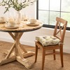 Ellis Cirtain Regency Jacobean Floral Soft Reversible Chair Polyester Fill Cushions Pad 15"x14" Navy - 2 of 4