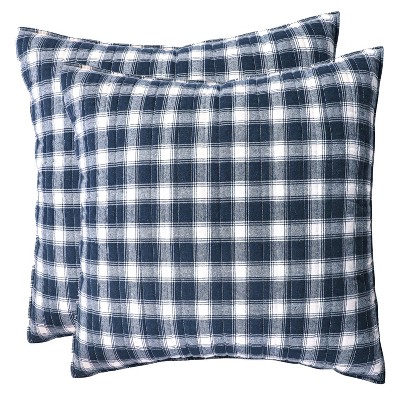 Lodge Plaid Holiday Euros - Two Euro Shams - Levtex Home