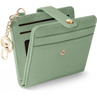 BEAFUP Ladies Wallet, Small Slim Thin Compact Credit Card Women Wallet, PU Leather Bifold Cash Zipper Coin Pocket ID Window for Female