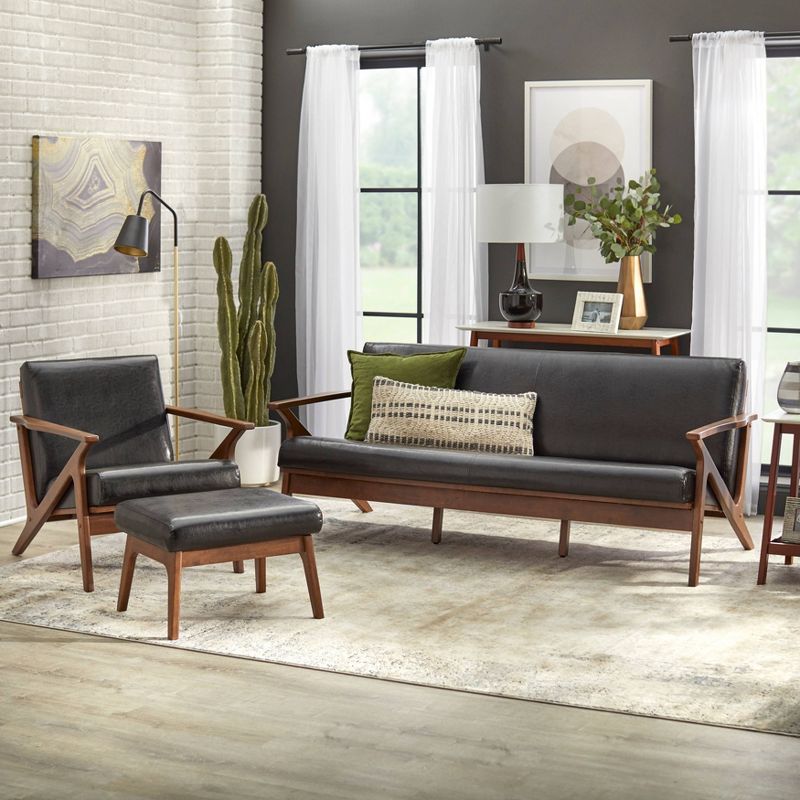 2pc Bianca Mid-Century Modern Armchair and Ottoman Set - Buylateral, 6 of 7
