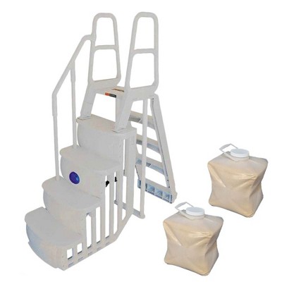 Main Access 200100T Above Ground Pool Step and Ladder System + 2 Sand Weights