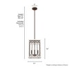 Hunter Fans 11" Chevron Ceiling Light Textured Rust Finish - 4 Bulb Pendant for Cozy Indoor Spaces - 3 of 4