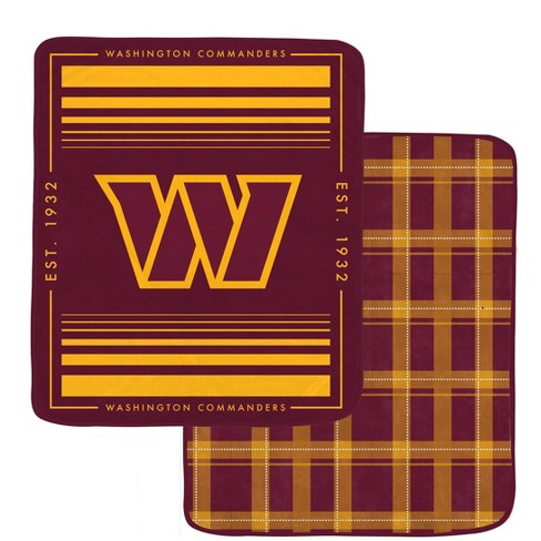 Nfl Washington Commanders Basic Block Double sided Flannel Fleece