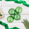 Northlight 2-Finish Glass Christmas Ball Ornaments - 2.5" (65mm) - Pistachio Green - 9ct - 2 of 4