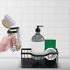 Cheer Collection Stainless Steel Sink Caddy Sponge Holder with Sloped Drain Tray – Compact Counter Organizer - 4 of 4