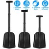 iMountek "Portable Aluminum Snow Shovel with Collapsible 3-Section Adjustable Anti-Skid Handle for Camping" Black - 2 of 4