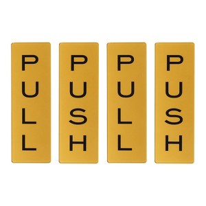 Unique Bargains Acrylic Self-Adhesive Decor Home Business Push Pull Door Sign 2 Pairs - 1 of 4