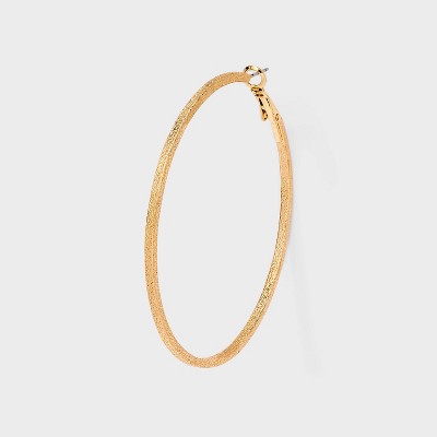 Classic Thin Hoop Earring Set 3pc - A New Day Gold - image 2
