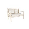 Moda Furnishings Acacia Wood Patio Outdoor Loveseat Sofa With Beige Cushions - 3 of 4