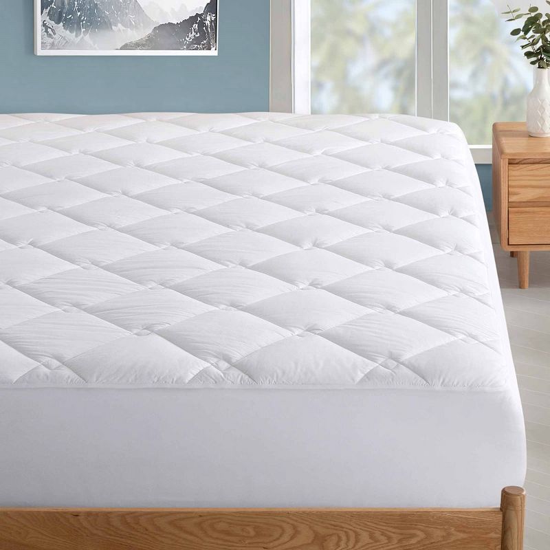 Peace Nest Quilted Fitted Mattress Pad, Elastic Stretches up to 18 Inches Deep, Pillow Top Mattress Cover, 5 of 8