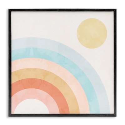 Stupell Industries Retro Rising Sun Rainbow Arches, 17" x 17"
