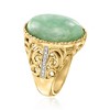 Ross-Simons Jade Ring With Diamonds in 18kt Gold Over Sterling - 3 of 4