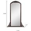 HomeRoots 64" Brown Solid Wood Framed Full Length Mirror - 3 of 4