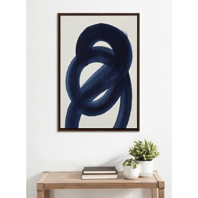Sylvie Japandi 18 Blue and White Abstract Canvas Art
