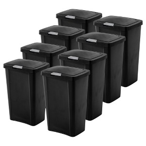 Sterilite 13 Gallon TouchTop Wastebasket with Titanium Latch - 1 of 4