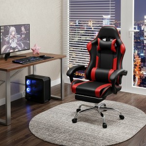 AZL1 Life Concept Video Computer Game Chair with Ergonomic Lumbar Support PU Leather Swivel Racing Chair with Arm - 1 of 4