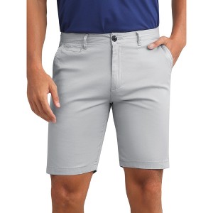 INSPIRE CHIC Men's Flat Front Lightweight Summer Business Formal Shorts with Pocket - 1 of 4