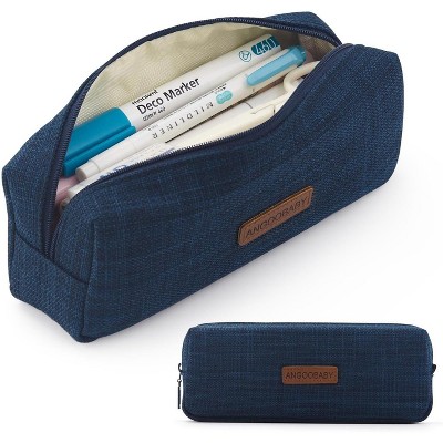 Paaaawaters Small Pencil Case Student Pencil Pouch Coin Pouch Cosmetic Bag Office Stationery Organizer For Teen School-blue