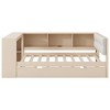Twin/Full Size Daybed with Storage Shelves, Trundle, Charging Station & Upholstered Headboard - ModernLuxe - 4 of 4