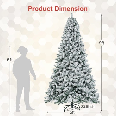9ft Snow Flocked Full Spruce Artificial Christmas Tree