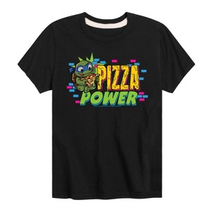 Boys' - Teenage Mutant Ninja Turtles Mutant Mayhem - Leo Pizza Power Short Sleeve Graphic T-Shirt - 1 of 3