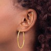 Black Bow Jewelry 2mm x 45mm 14k Yellow Gold Classic Round Hoop Earrings - 3 of 4