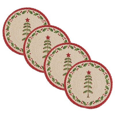 Park Designs Feather Tree Braided Trivet 8" Dia
