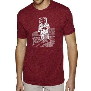 LA Pop Art Men's Premium Blend Word Art T-shirt - ASTRONAUT - 1 of 4