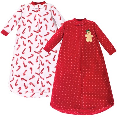 Image of Hudson Baby Infant Girl Long-Sleeve Fleece Sleeping Bag, Sugar Spice, 0-9 Months