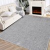 Indoor Modern Solid Textured Floor Carpet Low Pile Non Slip Washable Area Rugs - 3 of 4