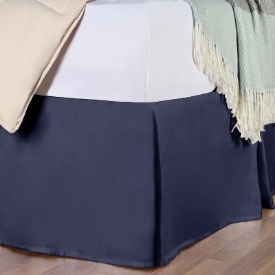 100% Premium Cotton 300-Thread Count Solid Bed Skirt with 15-Inch Drop by Blue Nile Mills