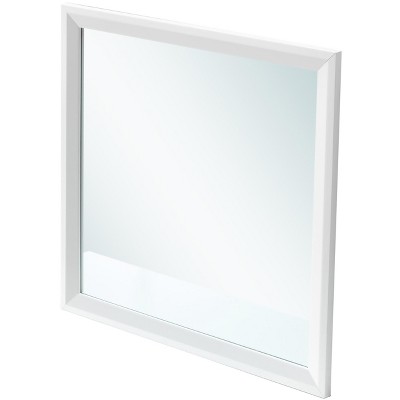 Classic Square Silver Champagne 36" Wood Framed Dresser Mirror
