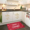 Christmas Buffalo Plaid Welcome Mat Non Slip Snowflake Doormat for Front Door Absorbent Dirt-Resistant Entryway Mat Washable Low Pile Floor Mat - 4 of 4