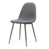 CAVINAS Modern Curve-Back Dining Chairs with Wood Finished Metal Legs, Set of 2, Upholstered Seat for Kitchen, Dining Room - 4 of 4