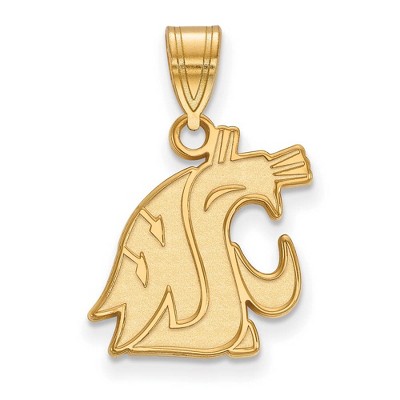 Black Bow Jewelry 14k Yellow Gold Washington State Cougars NCAA Medium Pendant