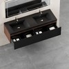 Whisen Floating Wall-Mounted Bathroom Vanity with Wave-Textured Soft-Close Drawers, Basin, Pre-Assembled Cabinet - 4 of 4