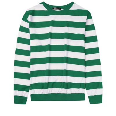 Lars Amadeus Men's Crew Neck Long Sleeves Color Block Striped Pullover Sweatshirts