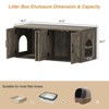 Large Double Room Cat House Cabinet, Hidden Litter Box Furniture - 2 of 4